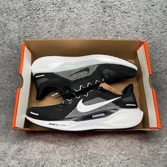 Nike Pegasus 41 NFL Las Vegas Raider Size 12.5 Men Black Silver White FZ5093-001 - Picture 9 of 9